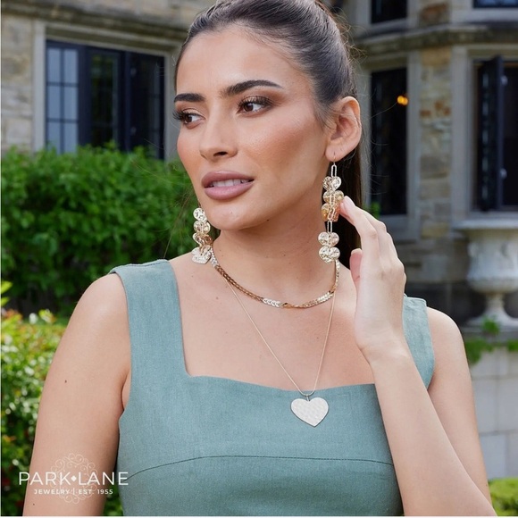 FINAL PRICE !Park Lane Crush Heart Dangle Drop Earrings - Picture 2 of 6